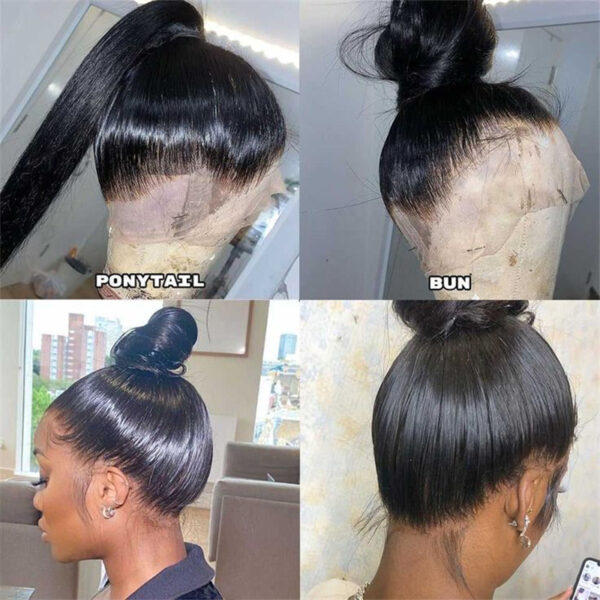 360 Transparent Lace Frontal Closure 22.5x4x2 With Adjustable Strap Virgin Straight Hair - Image 6
